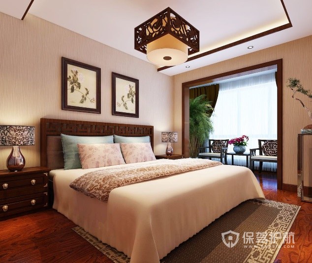中式古典风卧室明式家具座椅装修效果图