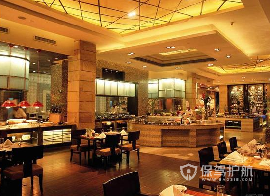 123平米新中式风格西餐厅装修实景图