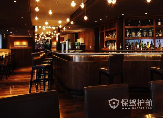 123平米复古风格酒吧装修效果图