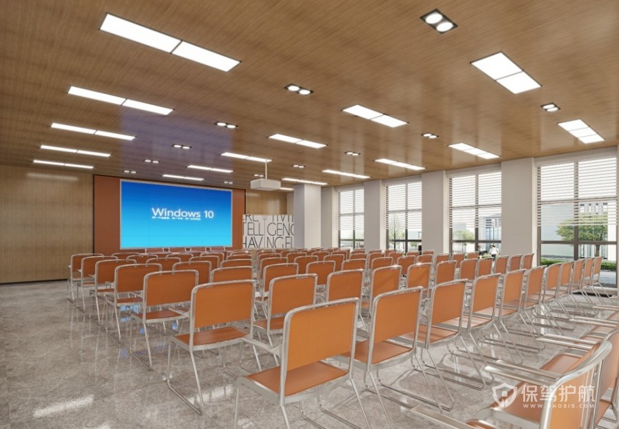 日式风格多媒体会议室装修效果图