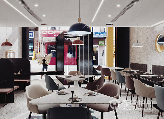 102平米现代风格网红餐厅装修效果图