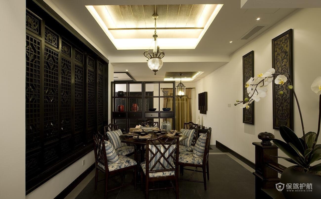 中式古典复式楼餐厅装修效果图