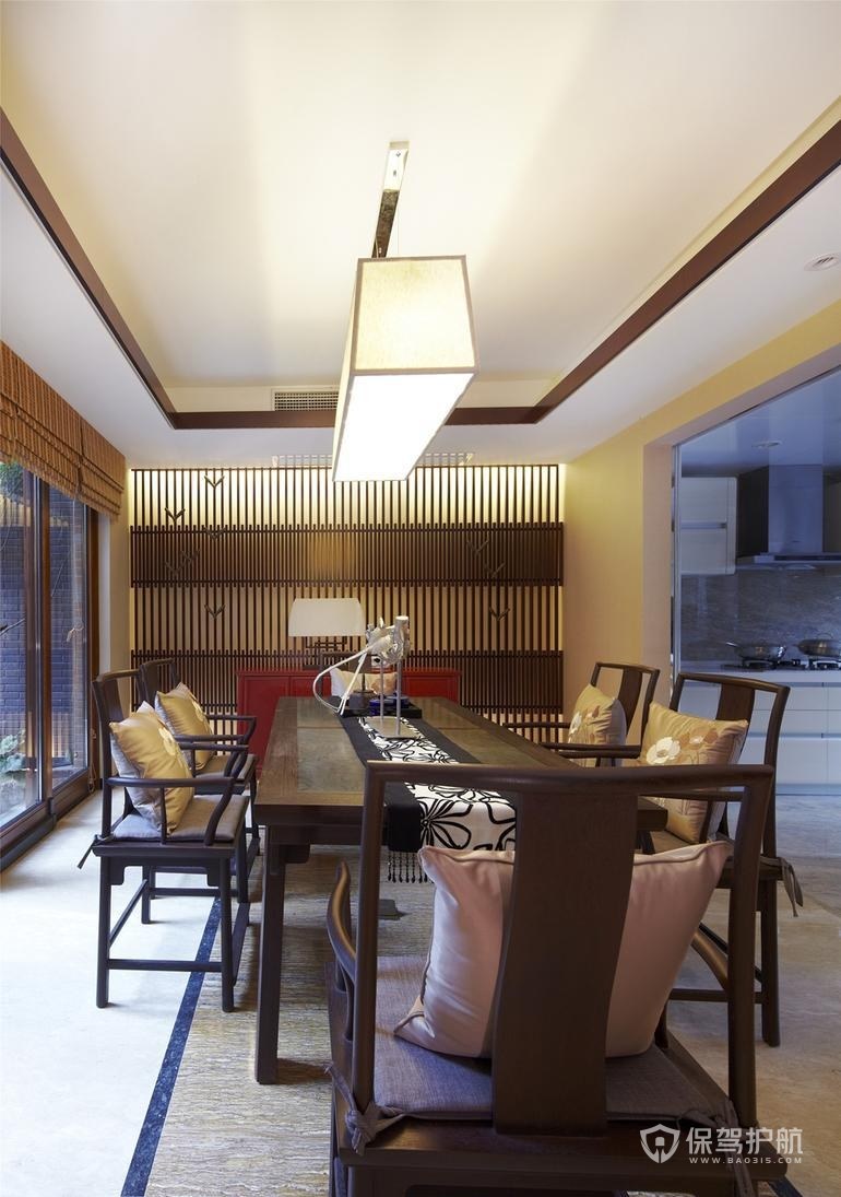 150平中式风格大户型三居室餐厅装修效果图