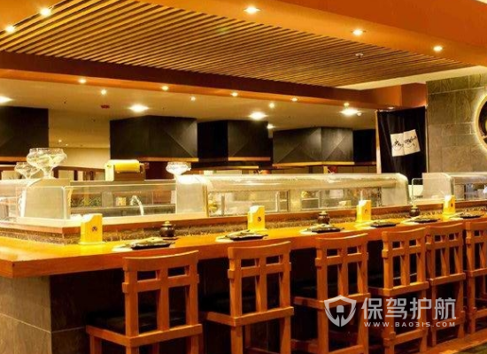 122平米日式风格寿司店装修实景图