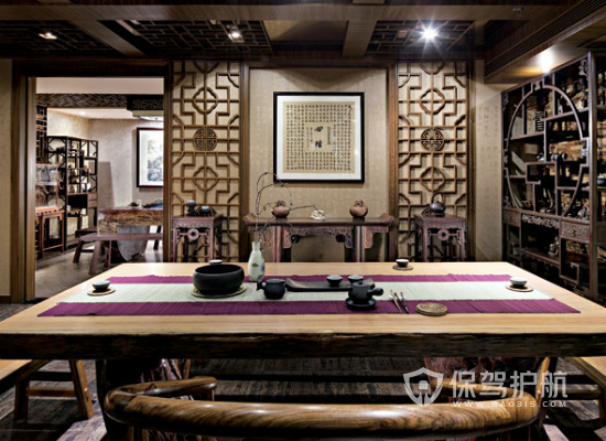 65平米古典中式风格茶馆装修效果图