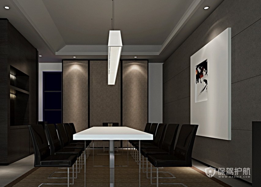 现代简约公司会议室装修效果图
