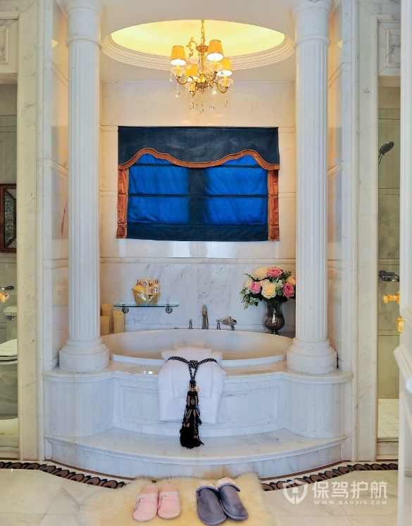 法式豪华宫廷风卫生间浴缸装修效果图