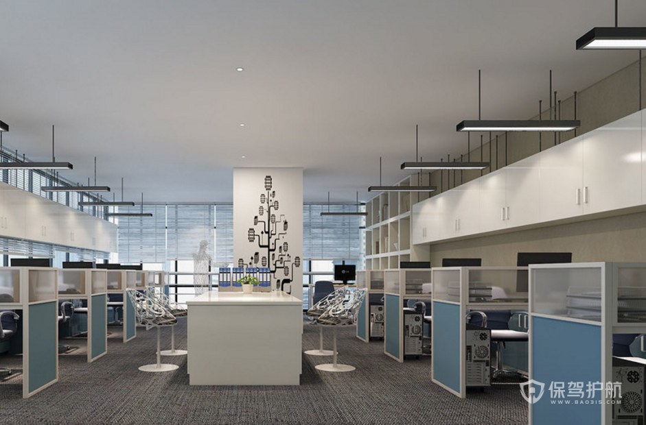 现代风格公司办公大厅装修效果图
