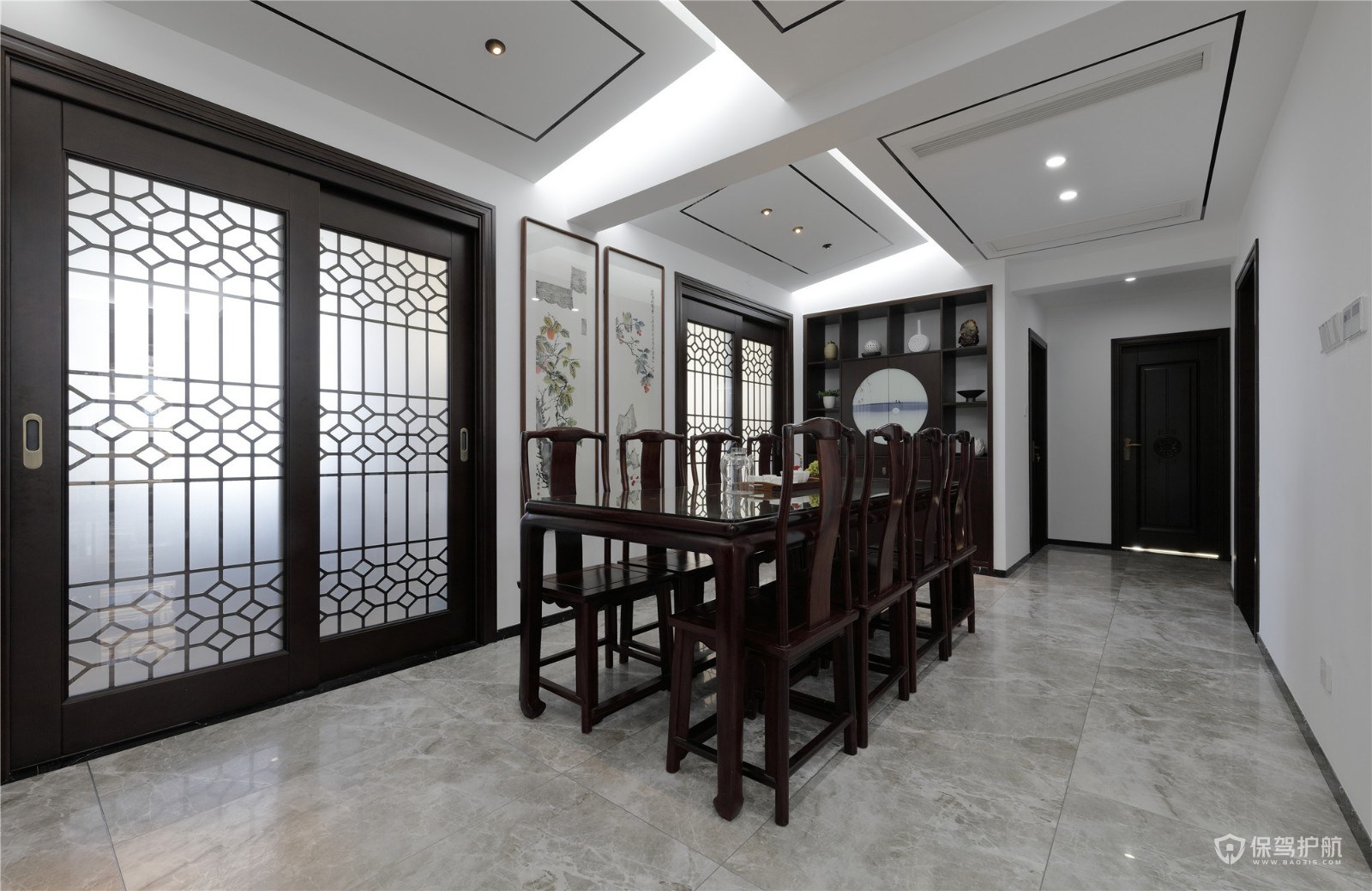 中式古典风格大户型餐厅装修效果图