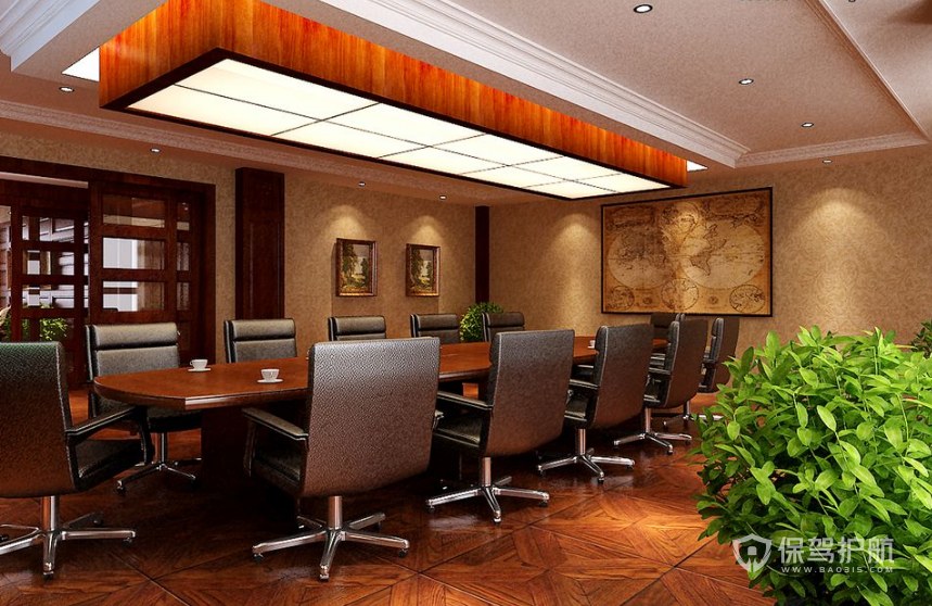 美式风格公司会议室装修效果图