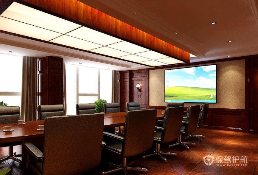 美式风格办公会议室装修效果图