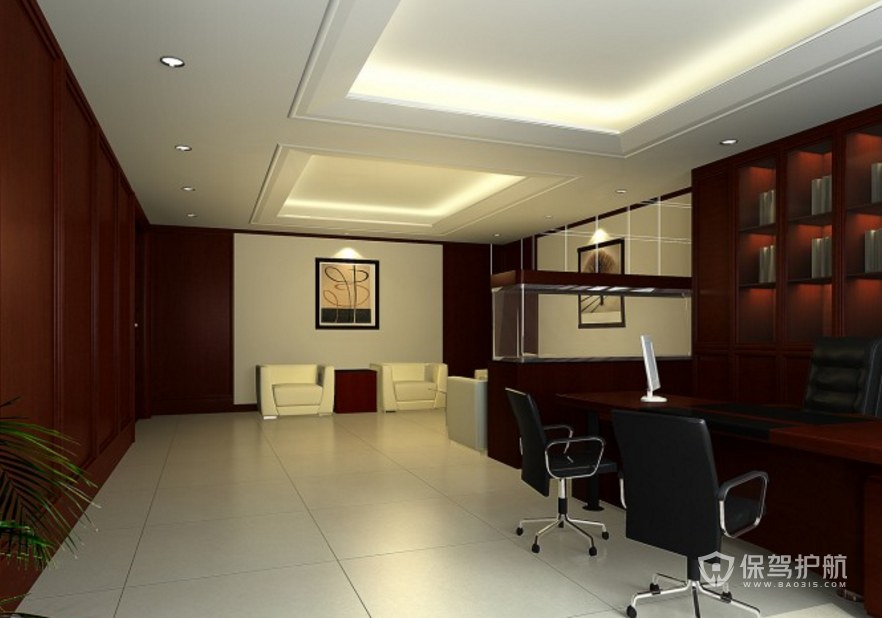 新中式风格领导办公室装修效果图