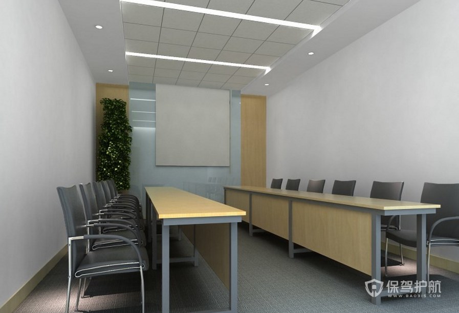 简约风格办公会议室装修效果图