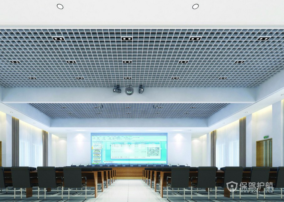 国企多媒体会议大厅装修效果图