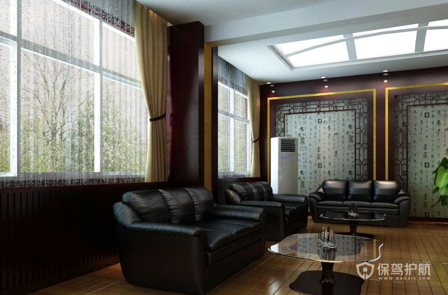 中式古典公司待客室装修效果图