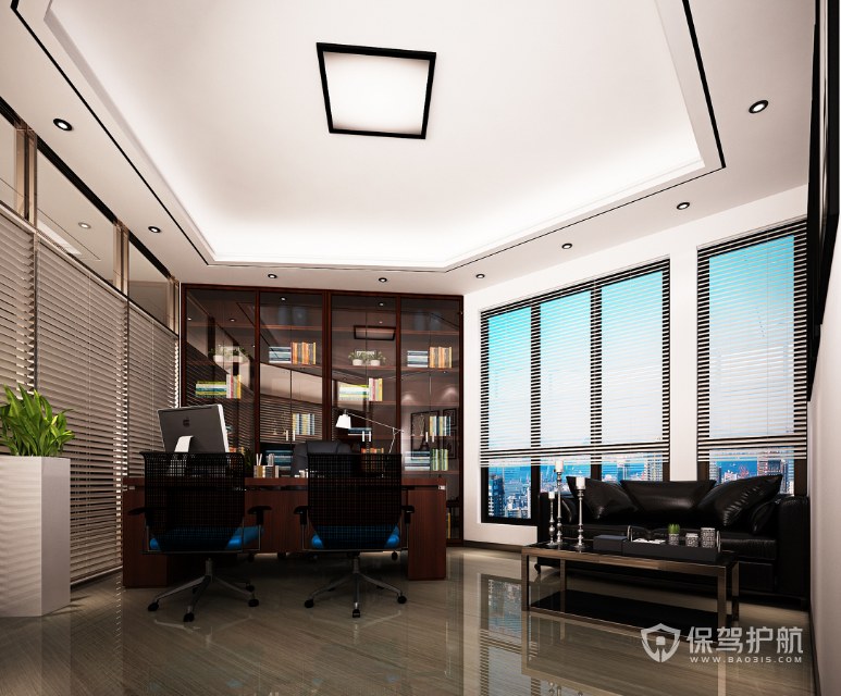 新中式古典混搭领导办公室装修效果图