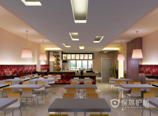 65平米现代风格小吃店装修实景图