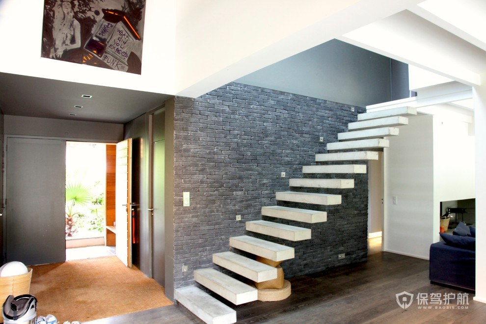 创意现代风格别墅玄关楼梯装修效果图