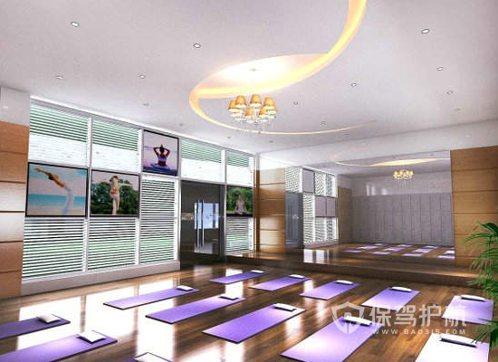 36平米现代风格瑜伽馆装修效果图