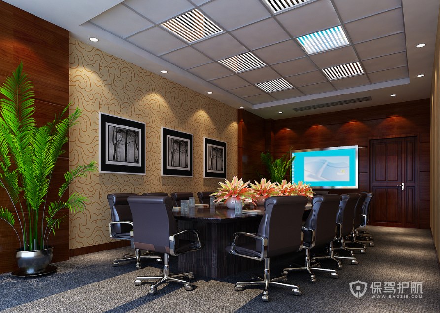 美式新古典公司会议室装修效果图