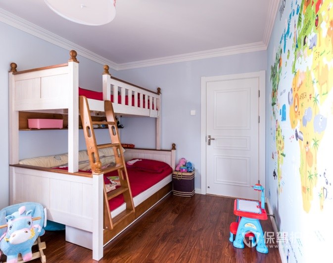 地中海风格儿童房高低床装修效果图