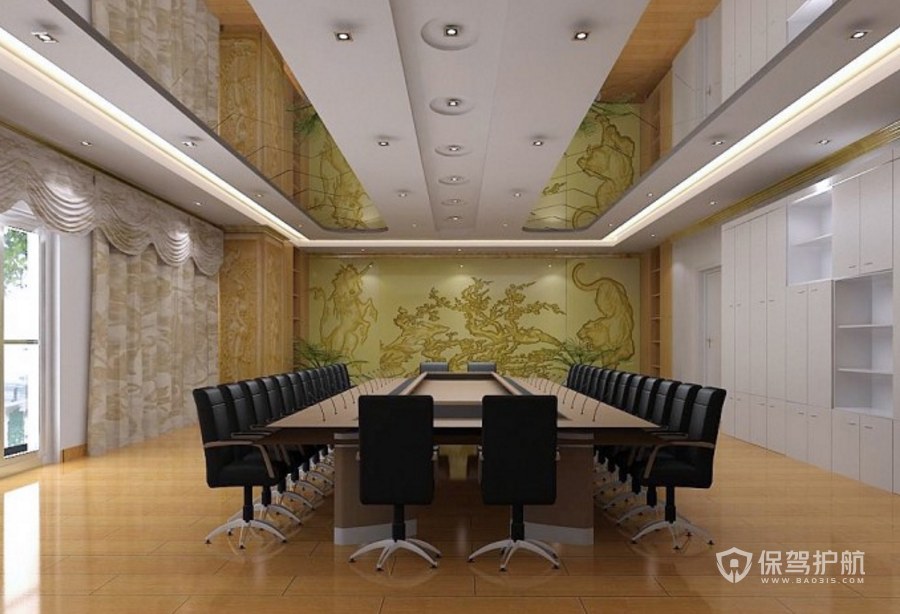 现代轻奢风公司会议室装修效果图