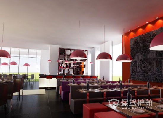 78平米中式风格饭馆装修实景图