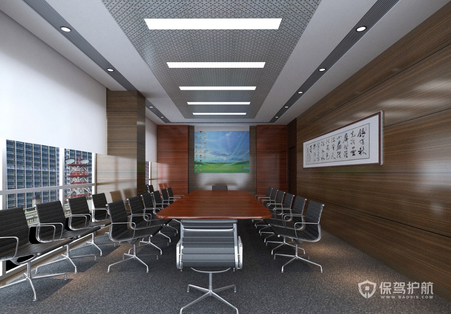 后现代风格公司会议室装修效果图
