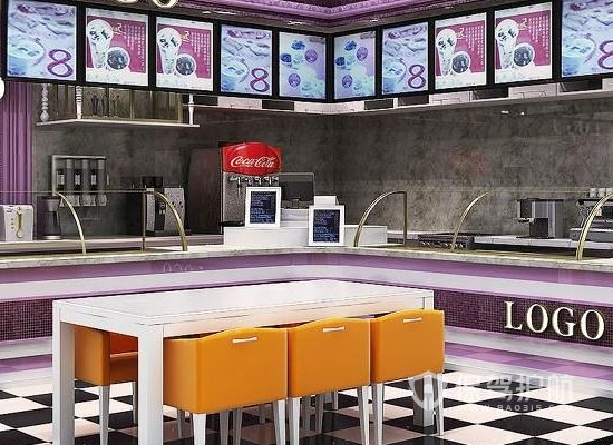 7平现代风格冰淇淋店装修效果图