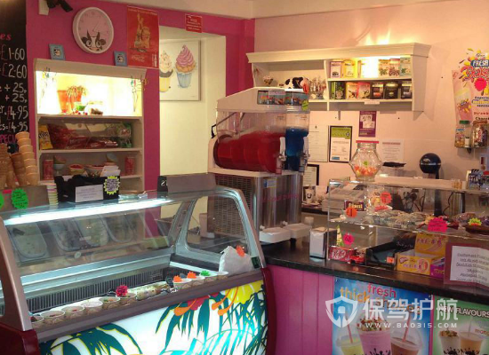16平现代风格冰淇淋店装修实景图