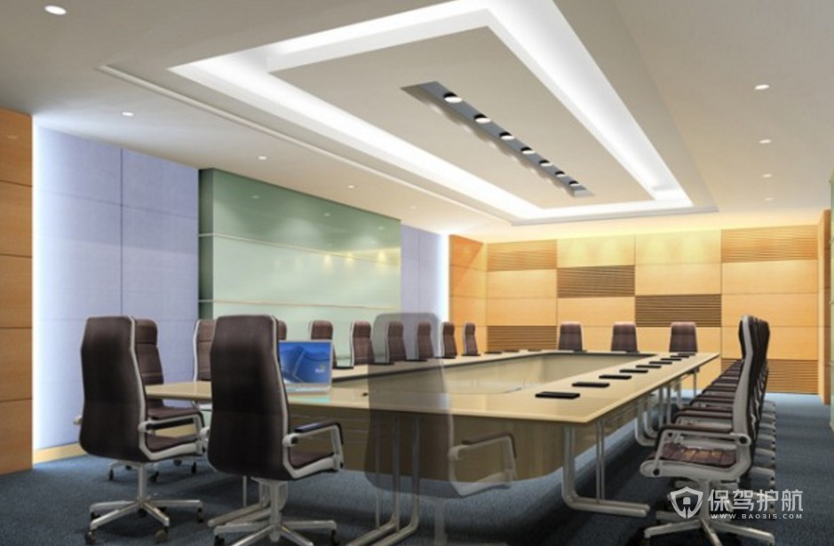 现代简约风格办公会议室装修效果图