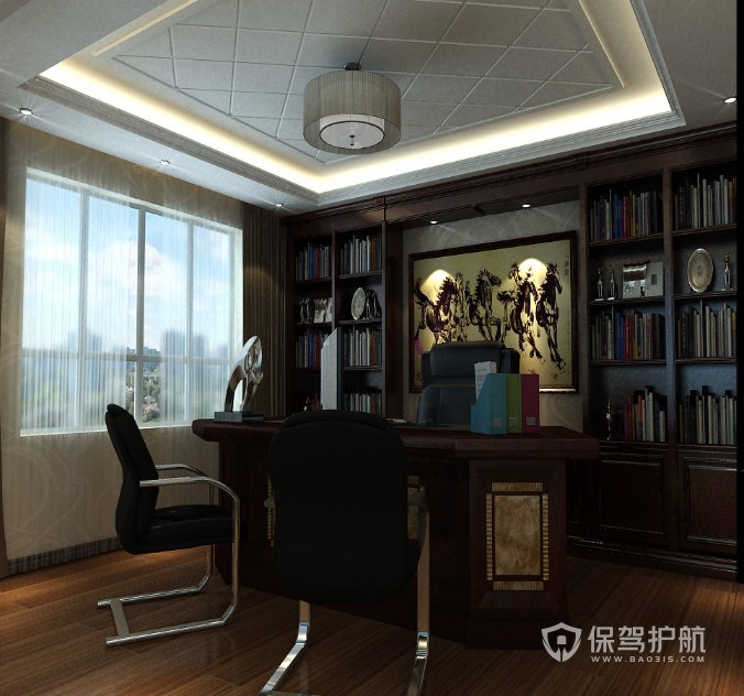 中式古典风领导办公室装修效果图