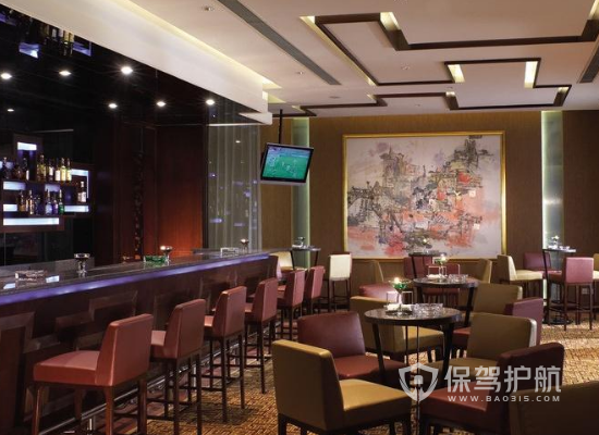53平米新中式风格酒吧装修实景图