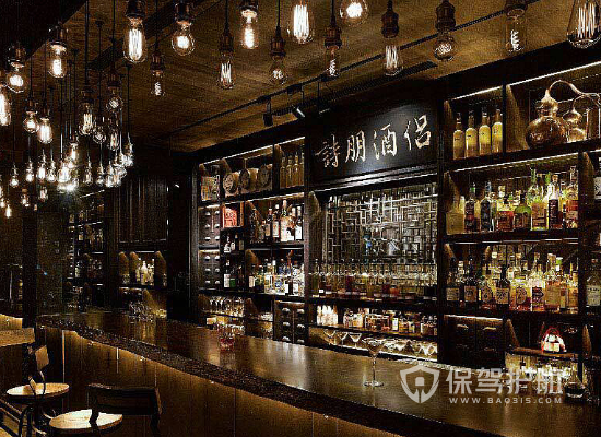 78平米古典风格酒吧装修实景图
