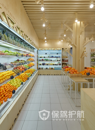 30平米日式风格水果店装修实景图