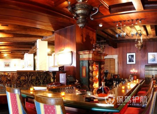 105平米美式风格酒吧装修实景图