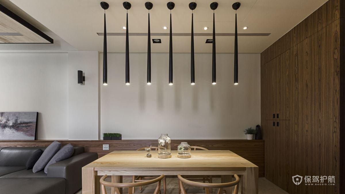 日式原木风二居室餐厅装修效果图