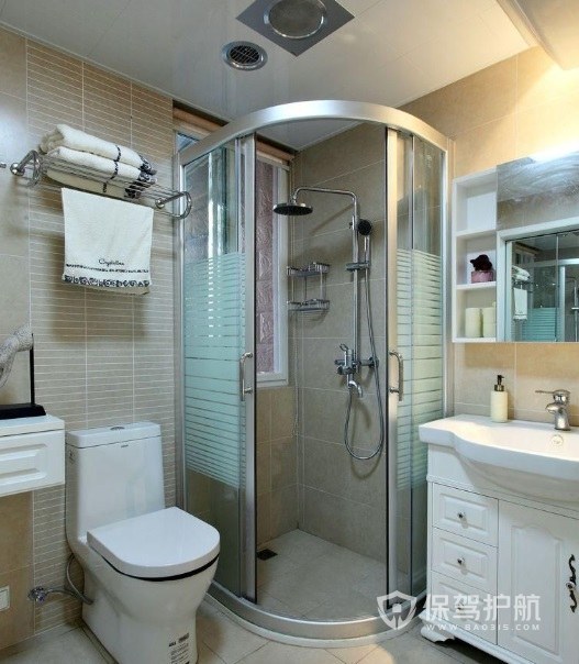 现代风卫生间淋浴房安装效果图