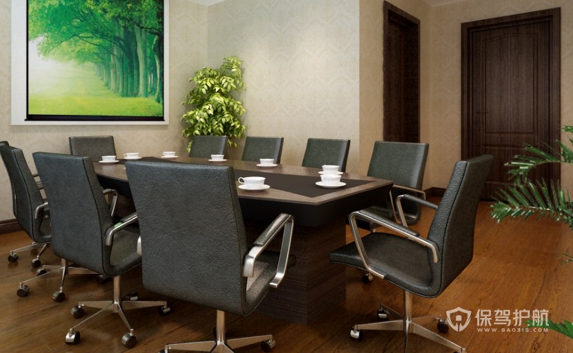 新古典风格办公会议室装修效果图