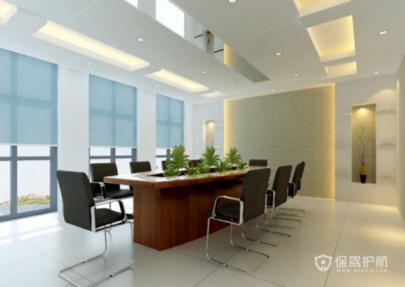 现代风格小会议室装修效果图