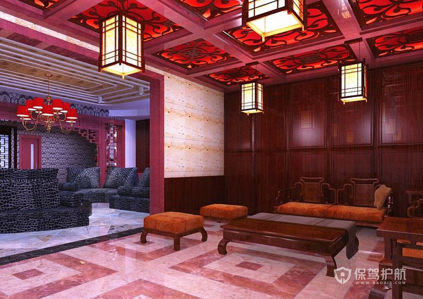 中式古典风待客室装修效果图