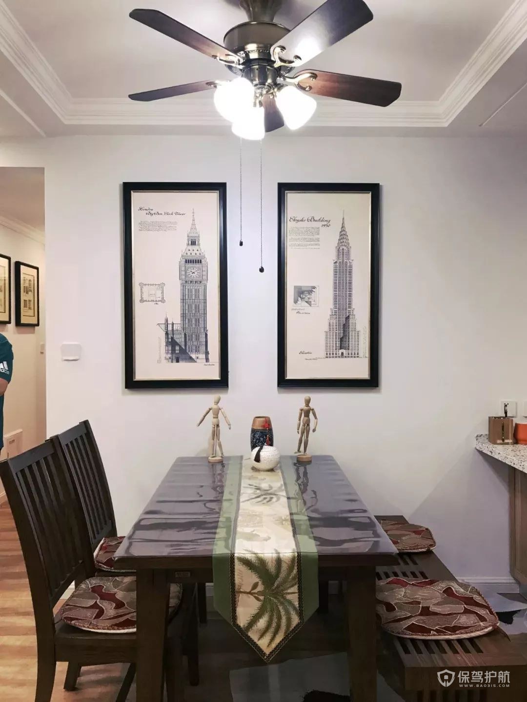 美式风格三居室餐厅装修效果图