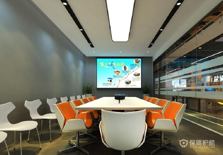 现代创意办公会议室装修效果图