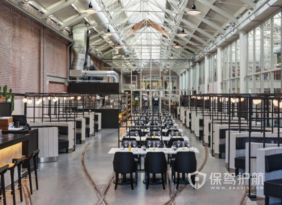 220平工业风格餐厅装修实景图