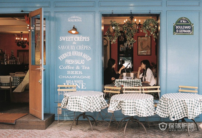 法式复古风咖啡店装修效果图