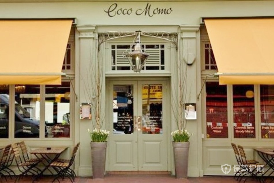 法式风格咖啡店门面装修效果图
