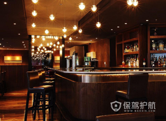 中型美式风格酒吧吧台装修实景图