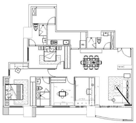 房屋四室二厅设计图—保驾护航装修网