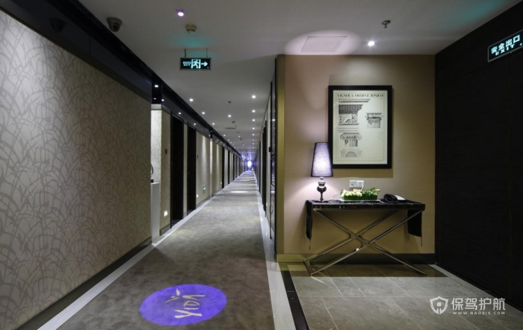 现代简约风格宾馆走廊装修效果图