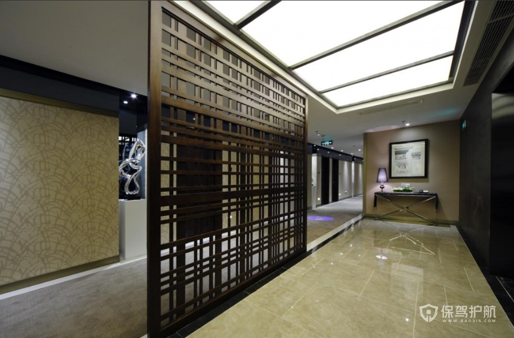 简中式风格宾馆走廊装修效果图